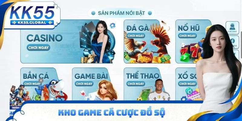 Kho game cá cược đồ sộ